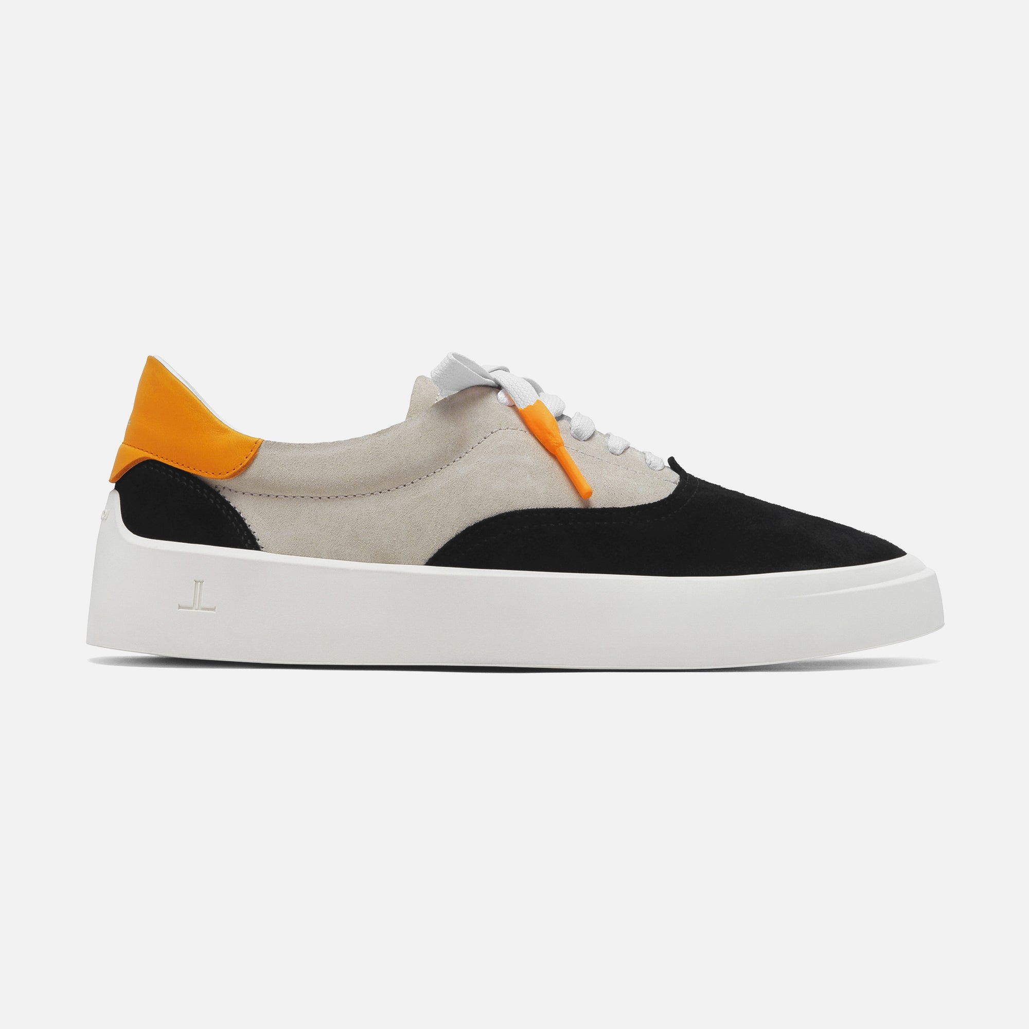 Louis Leeman Men\'s Leather White/Black with Gold Metal Front Trim Sneakers. Louis Leeman Black Leather High-Top Trainers Size 40.5 IT main image 2